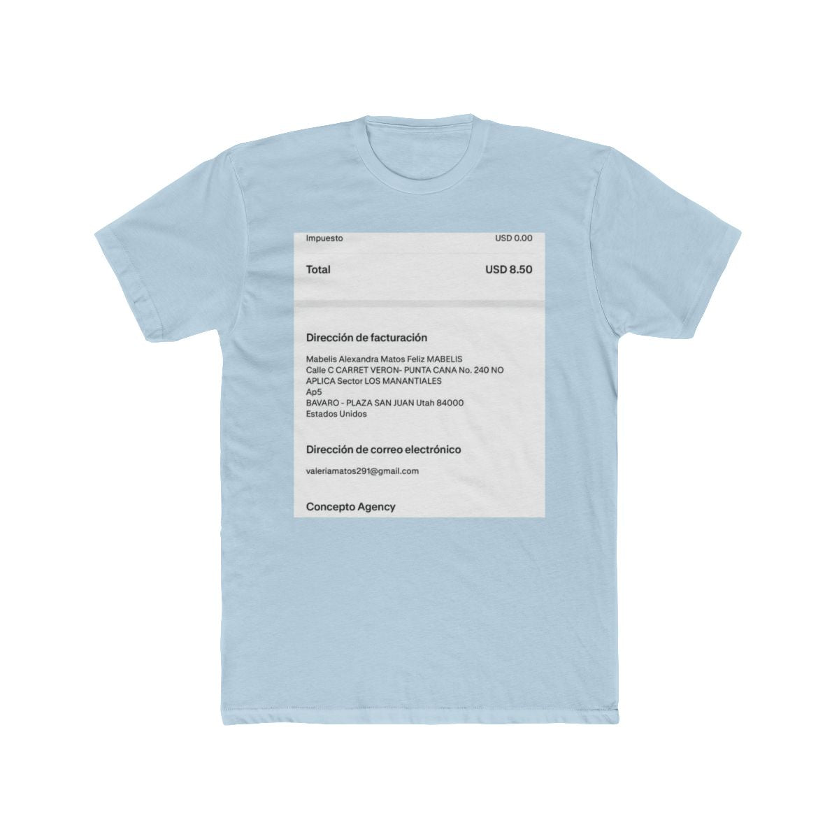 Mabelis Alexandra Matos Feliz's Custom T-Shirt