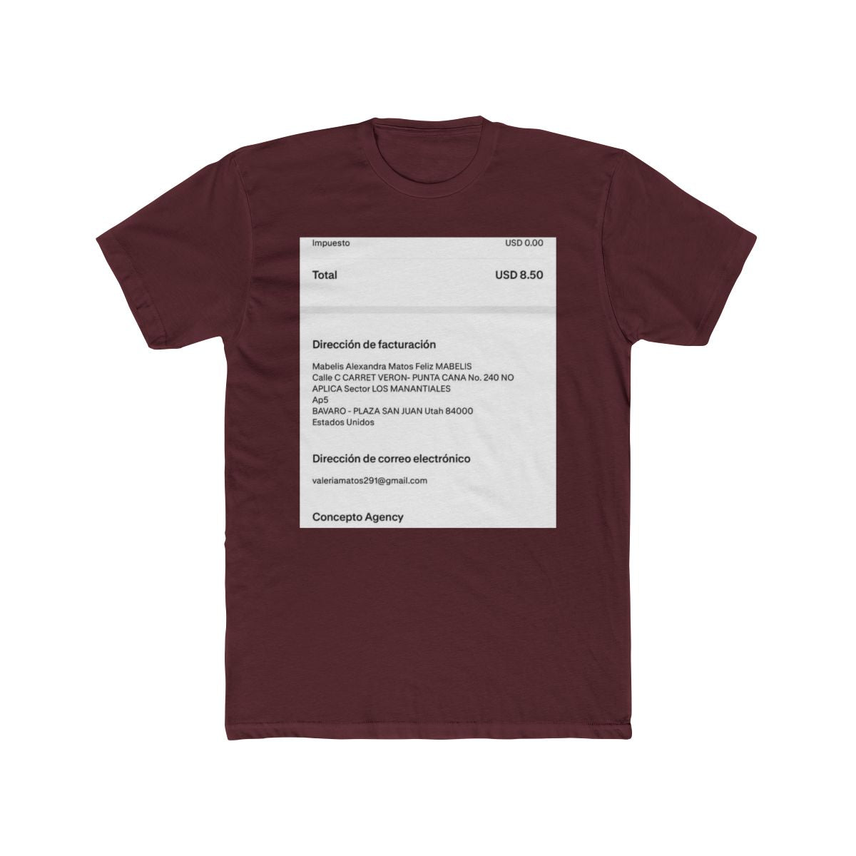 Mabelis Alexandra Matos Feliz's Custom T-Shirt