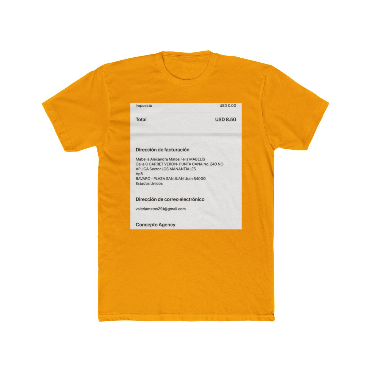 Mabelis Alexandra Matos Feliz's Custom T-Shirt
