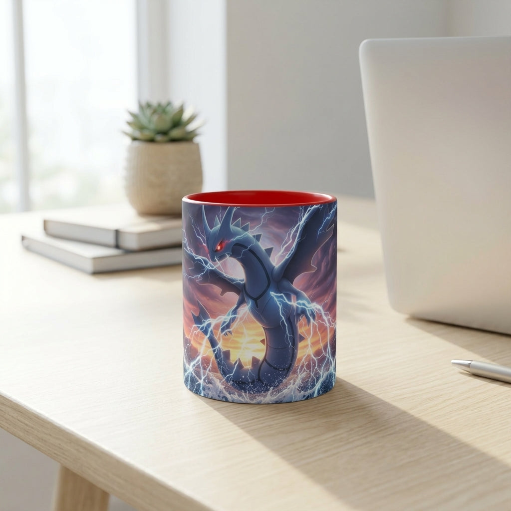 Premium personalized ceramic mug on a modern desk