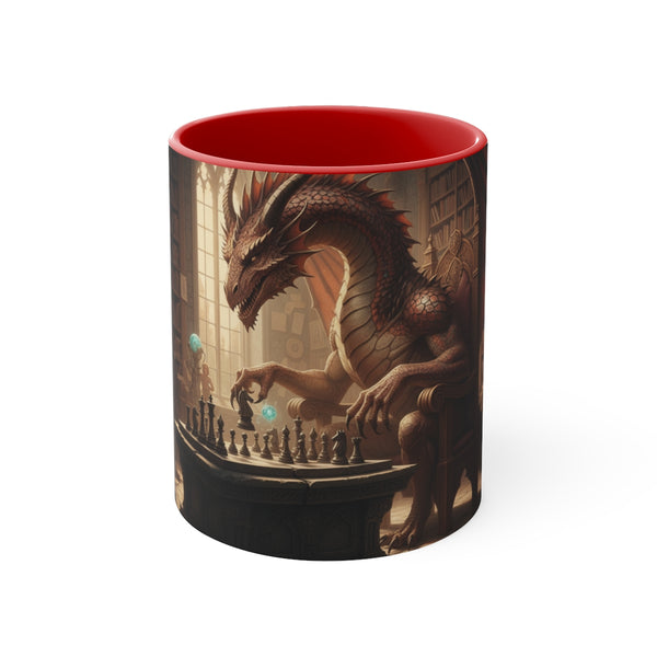 Dragon playing chess