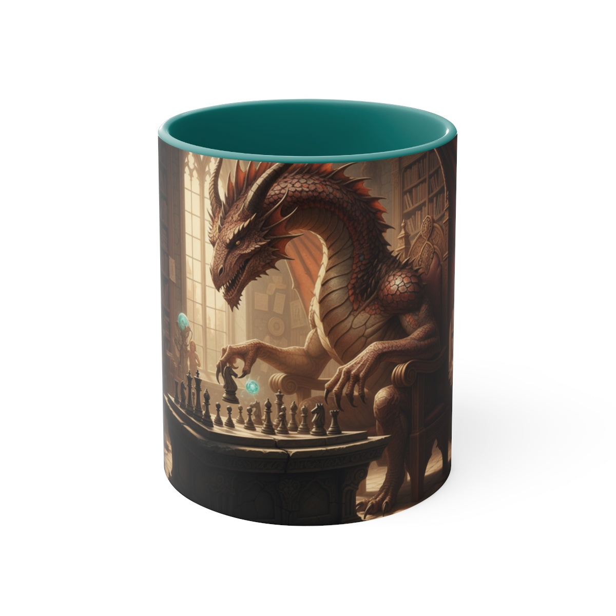 Dragon playing chess