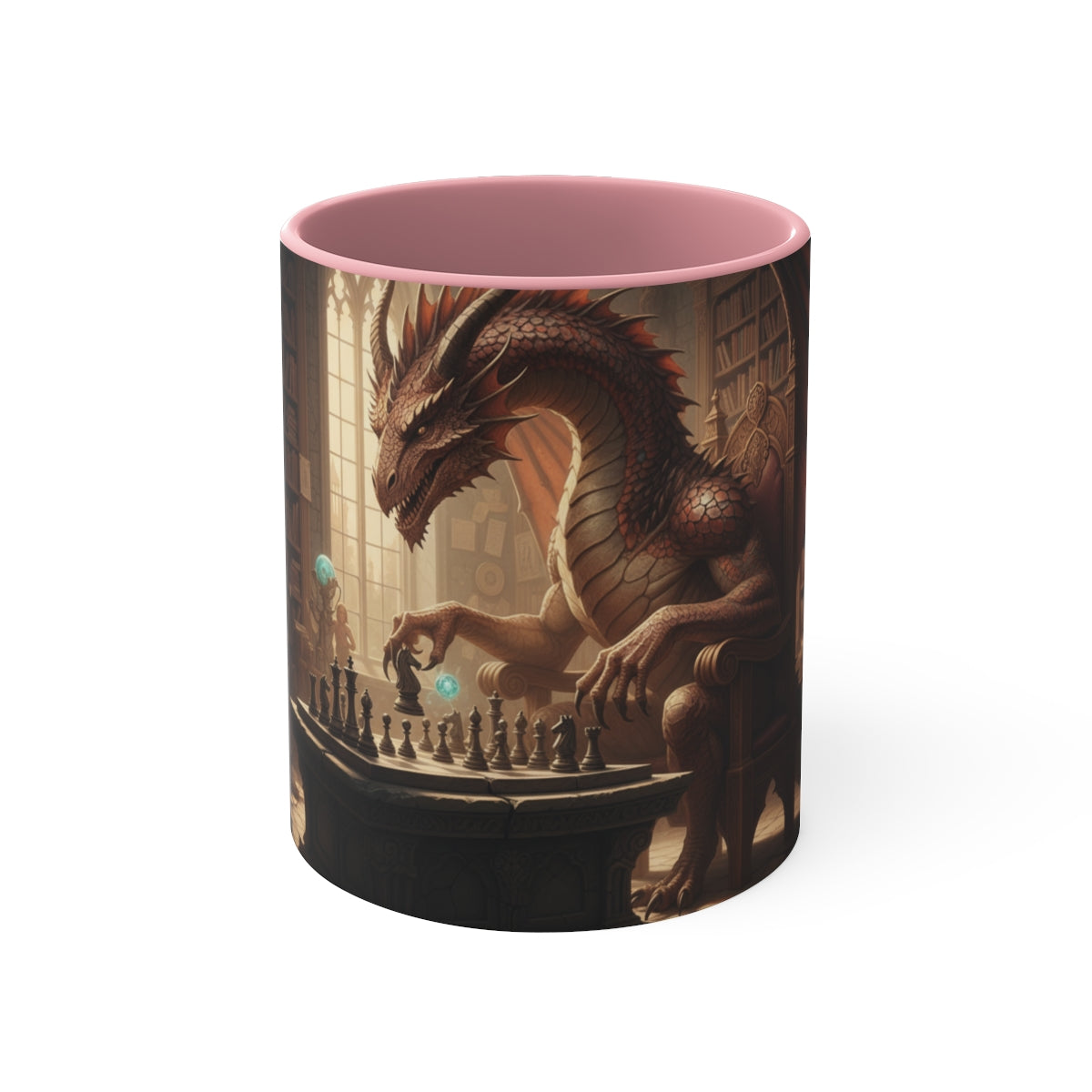 Dragon playing chess